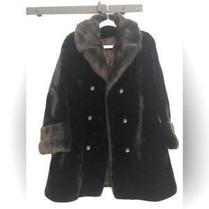 Vintage Faux fur coat, EUC
